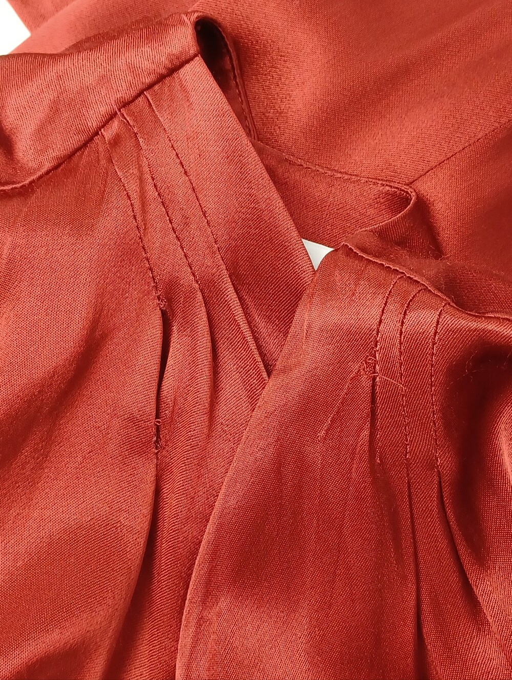 Reiss Renae Satin Faux Wrap Dress Size 8 Long Sleeve Cocktail Wedding Guest - Picture 4 of 15